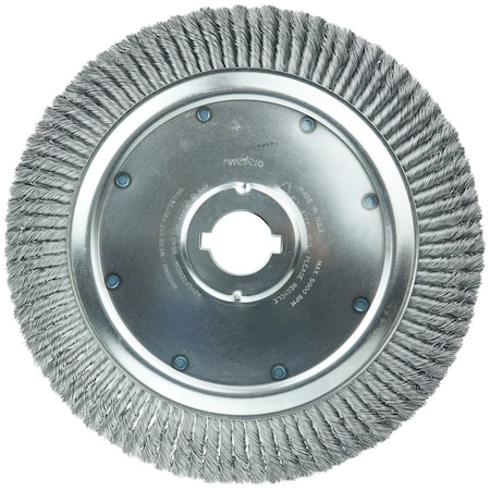 Weiler 15" Extra High Density Knot Wire Wheel, .020" Steel Fill, 2" 9840